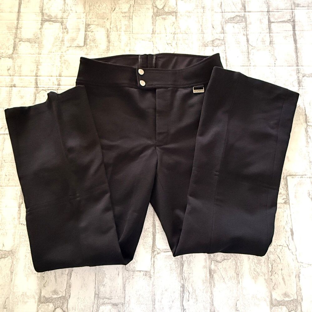 Vintage Edelweiss USA Womens Black Wool Blend Straight Leg Pants Alpinecore 32